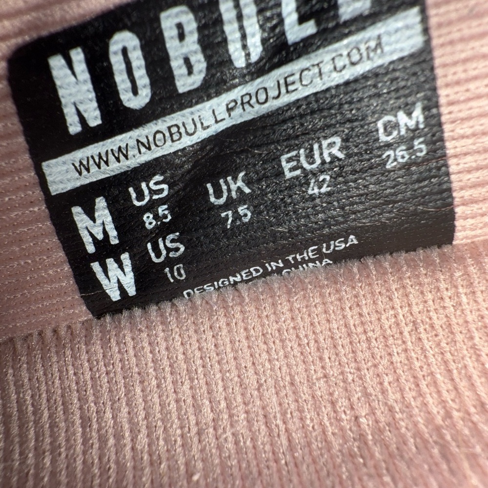 Women's NoBull Perforated Suede Trainers, light pink, size 10 - Picture 4 of 4